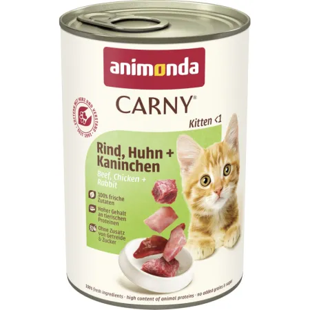 ANIMONDA Carny Kitten wołowina, kurczak i królik 400g